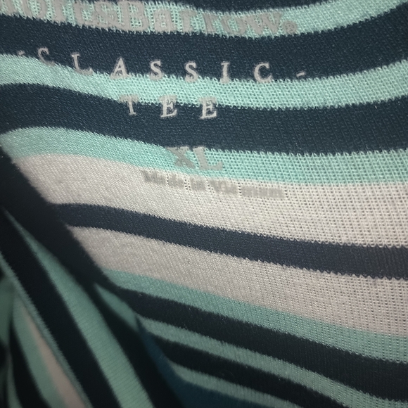 Striped V-Neck Long Sleeve Top - Picture 2 of 4